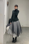 marc le bihan turtleneck long sleeve top 26950 E23 black